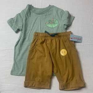 Star Wars and Cat & Jack Boys T-Shirt and Short Size 5T